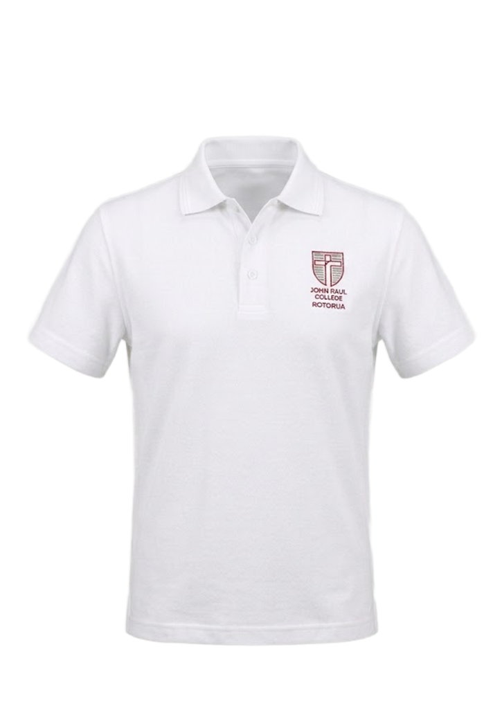 John Paul College Junior Summer Polo SS White