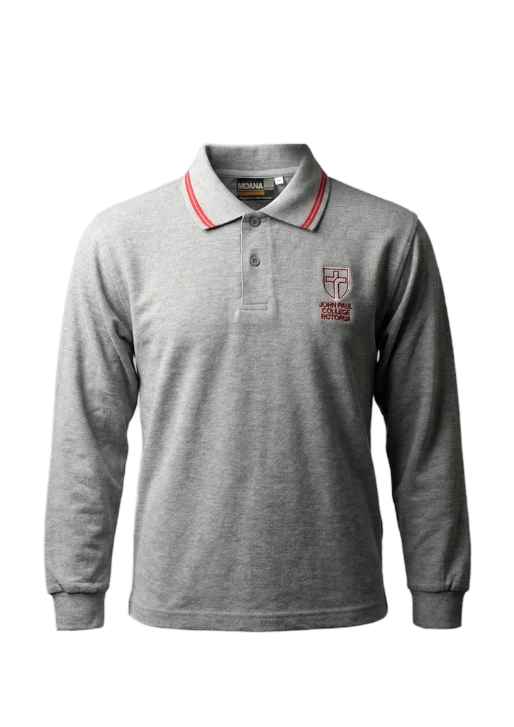 John Paul College Junior Winter Polo LS Grey