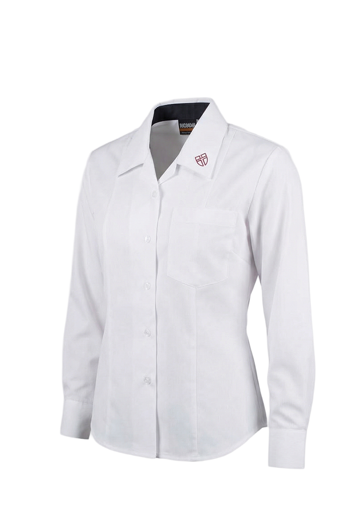 John Paul College Junior Winter Blouse LS White