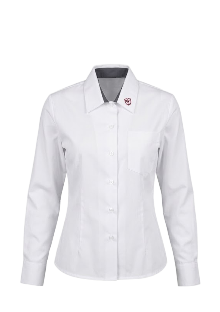 John Paul College Senior Winter Blouse LS White