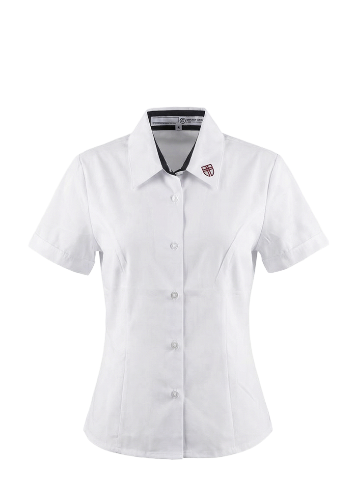 John Paul College Senior Summer Blouse SS White